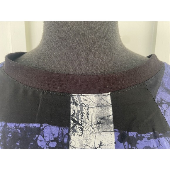 OSEI DURO Silk Dress Abstract Design Black Purple White size Small - Picture 3 of 8